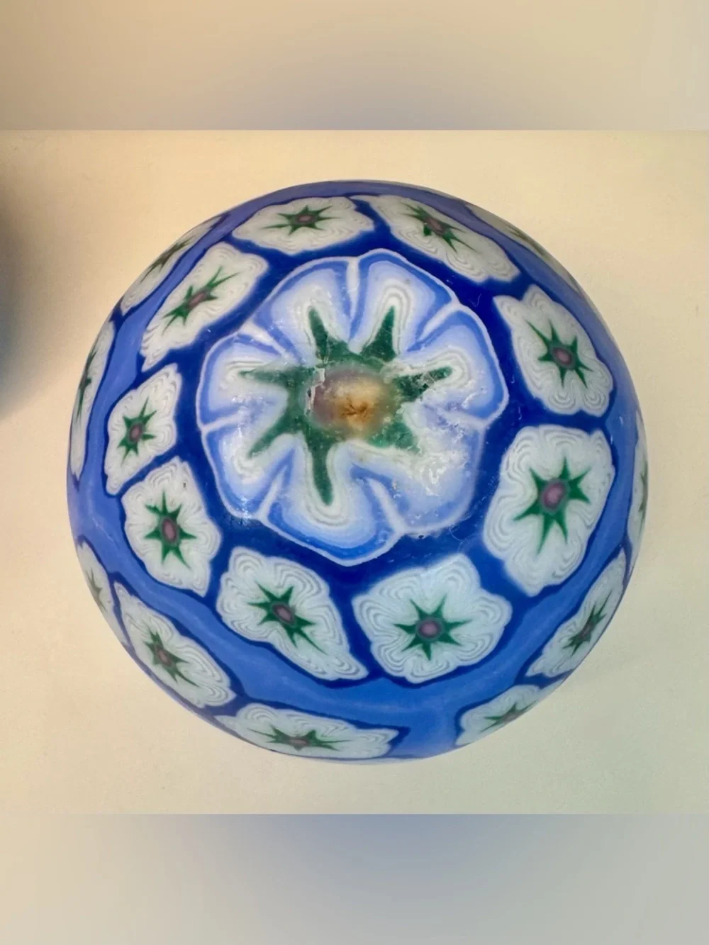Vintage Millefiori Stained Glass Glow Ball Candle